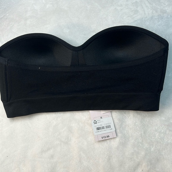 Aerie Strapless Black Pushup Seamless Bandeau Bra. Size Small. NWT. - Picture 3 of 5